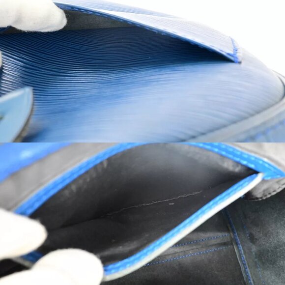 LOUIS VUITTON LV Logo Speedy 30 Travel Hand Bag Epi Leather Blue M43005 86YF352 - Picture 11 of 14
